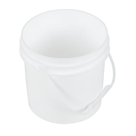 1 Gallon Open Head Plastic Pail PAIL-1-PWP With Plastic Handle - White